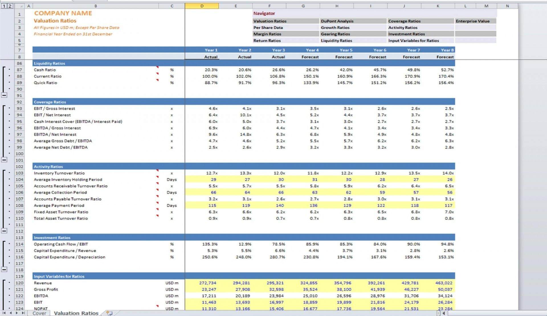 Financial Analysis Template - Templarket.com